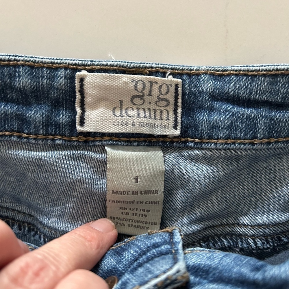 GRG MONTRÉAL Denim Cut off Jeans Shorts Size 1 - Picture 3 of 4